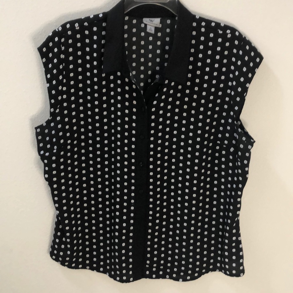 Black button up top